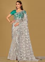 Soft Organza Multi Colour Wedding Wear Printed Saree